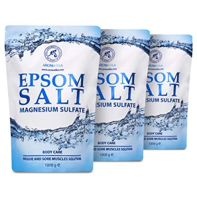 Image of Epsom Bath Salts 3kg 3000g 100% Pure &amp; Natural Salt Concentrated Magnesium Sulphate Soothing Relieves Sore Muscles Relaxation Detoxifying Body Care Heals Best Good Sleep