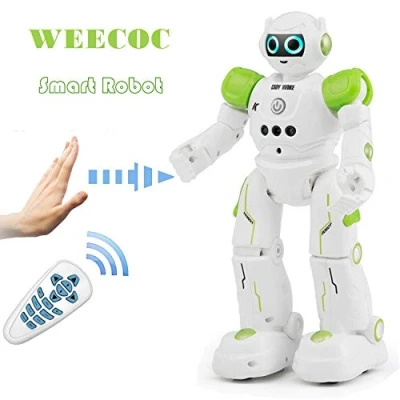 Image of WEECOC RC Robot Toys Gesture Sensing Smart Toy for Kids Can Singing Dancing Speaking Christmas Birthday Gift (R11 Green)