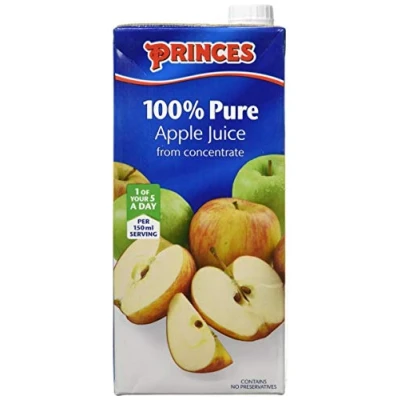 Image of Princes 100% Pure Apple Juice from Concentrate 1 Litre x Case of 12
