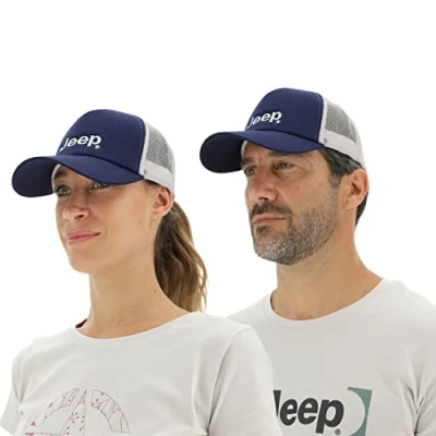 Image of JEEP O102604 K876 J MESH Cap Embroidery J22W Unisex Deep Blue/Light Gray UNI
