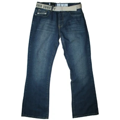 Image of Smith &amp; Jones Men&#039;s Enrico Bootcut Dark wash Belt Jean, 38W 30L