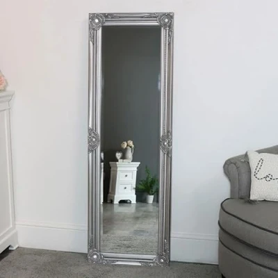 Image of Melody Maison Tall Silver Mirror with Bevelled Glass 47cm x 142cm