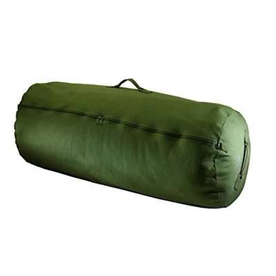 Image of Texsport Zipper Canvas Duffle Duffel Roll Travel Sports Equipment Bag, Olive Drab, Standard