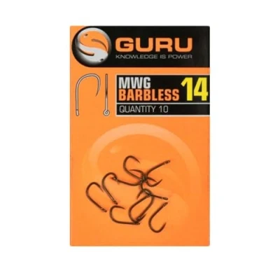 Image of Guru MWG Hooks Zonder Weerhaak Haakmaat 14 Witvis haken