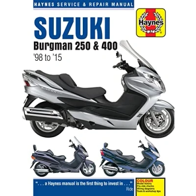 Image of Suzuki Burgman 250 &amp; 400 (98 15) Haynes Repair Manual (Paperback)
