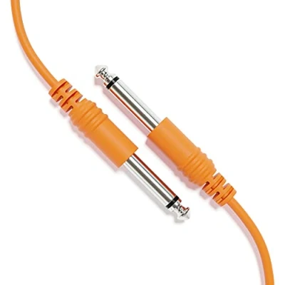Image of ExcelValley 1 Pack Mono Patch Cables TS 6.35mm to Eurorack Synth [Orange 150cm 59&quot;]