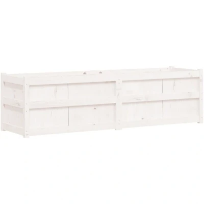 Image of vidaXL Garden Planter White 180x50x50 cm Solid Wood Pine