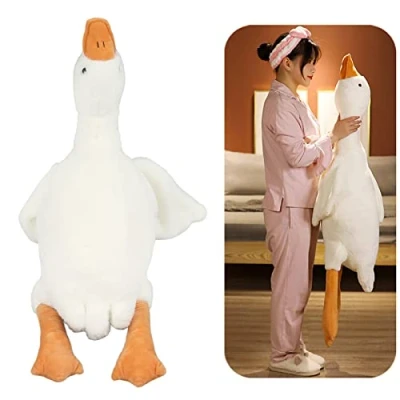 Image of Kangmeile 50 190CM Huge Goose Plush Toys Big Duck Doll Soft Stuffed Animal Sleeping Pillow Cushion for Kids and Girls(130cm)