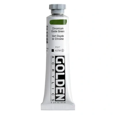 Image of Pro Art Golden Heavy Body Acrylic Paint 2 oz Chromium Oxide Green