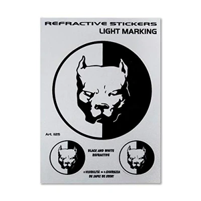 Image of Refractive Sticker Pitbull Dog
