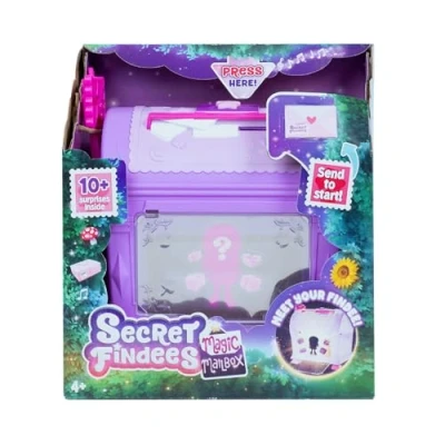 Image of Secret Findees Magic Mailbox Purple Discover Your Findee Doll Includes 10 Plus Surprises Turns Into A Mini Playset With Lights And Sounds For Girls Ages 4