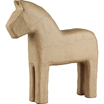 Image of Creativ 510710 24.5 cm Papier Mache Horse, Beige