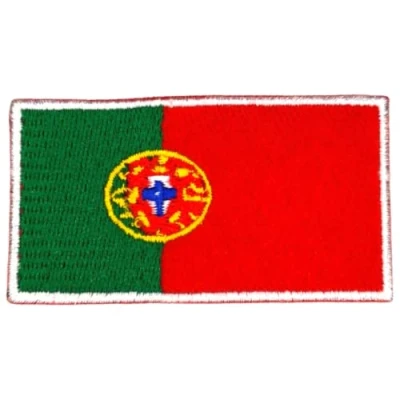 Image of Portugal National Country Flag Iron Sew on Embroidered Patch