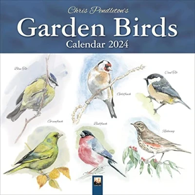 Image of Chris Pendleton Garden Birds Wall Calendar 2024 (Art Calendar)