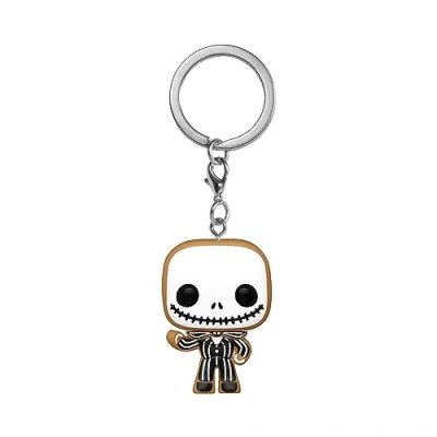 Image of Funko POP! Keychain: Disney the Nightmare Before Christmas Jack Skellington (Gingerbread) Novelty Keyring Collectable Mini Figure Stocking Filler Gift Idea Official Merchandise