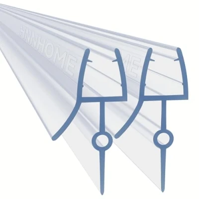 Image of HNNHOME Pair of 2 Rubber Plastic Bath Shower Screen Seal Strip for 4 6mm Glass Door Curved Straight Up to 22mm Gap (Up 22mm)
