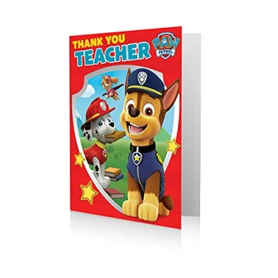 Image of Paw Patrol Official Birthday Card, Thank You Teacher