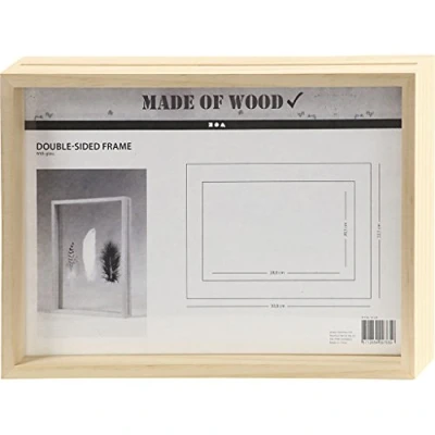 Image of Double Sided Frame, A4, Size 22,1x30,8 cm, Depth 4,5 Pine, 1pc, Inner 20,1x28,8 cm
