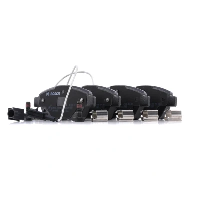 Image of 1609253280, 1617283380, 1618111580, 4254C8 Brake pad set BOSCH 0 986 494 881 Low Metallic with integrated wear sensor FIAT: 500 Hatchback