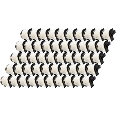 Image of Cartridges Kingdom Compatible with Brother DK22205 DK 22205 62mm x 30.48m Continuous White Standard Address Labels 50 Pack