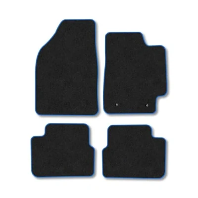 Image of Car Mats Compatible with Fiat Bravo (2007 ) Tailored Fit Blue Carpet Floor Set Accessory Custom 4 Pieces Anti Slip Backing &amp; Binding Trim Edge