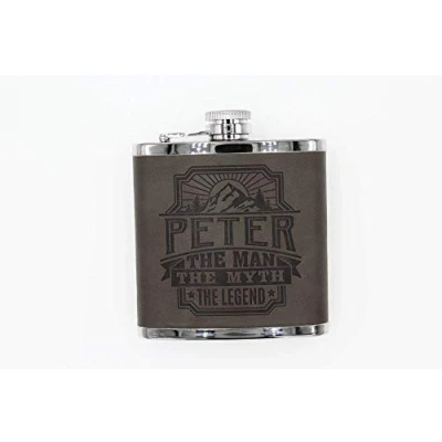 Image of Top Bloke Mens Gift Hip Flask for Him Treat for&quot;Peter&quot;