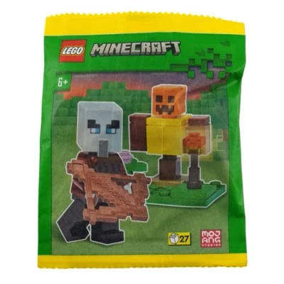 Image of LEGO Minecraft: Pillager Minifigure with Training Dummy