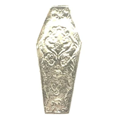 Image of Coffin Emblem Orange Lodge Order Nickel Plated for Collarette Sash