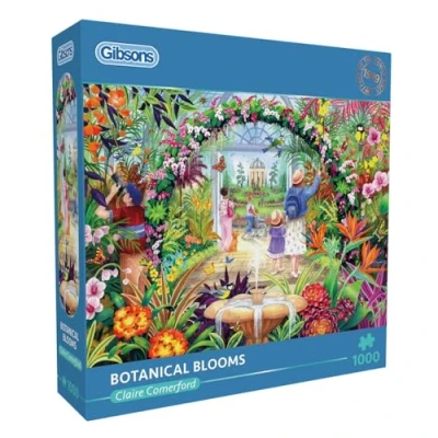 Image of Botanical Blooms 1000 Piece Jigsaw Puzzle Nature Sustainable for Adults Premium 100% Recycled Board Great Gift Gibsons Games