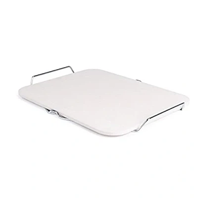 Image of Vogue CL713 Eddingtons Rectangular Pizza Stone with Metal Serving Rack