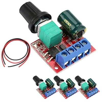 Image of VISSQH 3pcs DC Motor Speed Controller, 5V 35V 5A PWM Control Driver, 6V 12V 24V Adjustable Switch Module，DC Controller LED Volt Regulator
