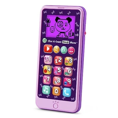 Image of LeapFrog 80 603760 Chat and Count Emoji Phone, Purple
