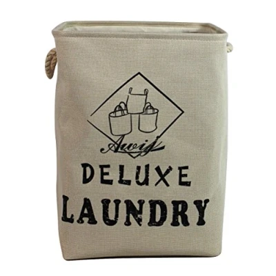 Image of Stone Extra Strong Foldable Deluxe Laundry Bag with Handles Reusable Store Clothes Bin Washing Basket Storage Hamper Organizer Service