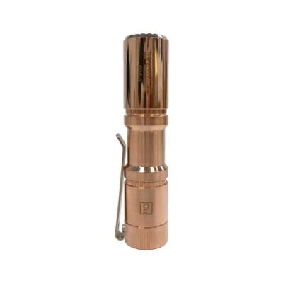 Image of MANKER E05 II (Red Copper Version, High CRI 4000K, R9080) Rechargeable Pocket EDC Flashlight, NICHIA 519A LED 800 Lumen, IP68 Waterproof (Excluded Battery)