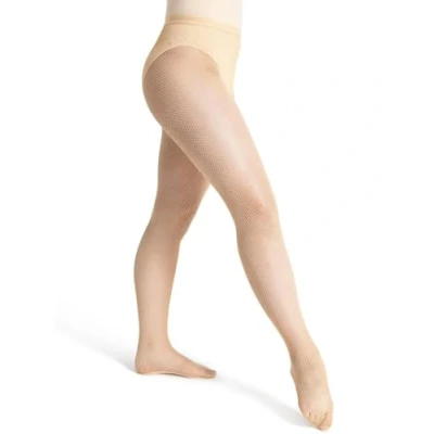 Image of Capezio Women’s Professional Fishnet Tights, Seamless Tights For Dance &amp; Performance, Premium Women Can Wear Ballet, Burlesque More Shortbread, S M (Small Medium)