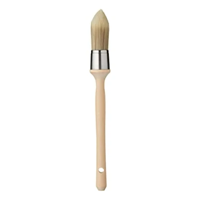 Image of ProDec PBSA004 25mm Trade Professional Pointed Synthetic Sash Brush Ideal for Precise Painting of Windows, Architraves and Other, Moulded or Profiled Surfaces with Gloss Satin Paints, Beige