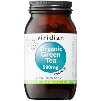 Image of Viridian Green Tea Leaf 500mg (Organic) 90 Veg Caps