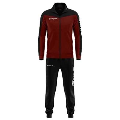 Image of Givova Unisex Rome Roma Triacetate Suit, Black/Yellow, L, Garnet/black, 3XS