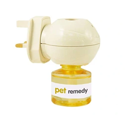 Image of Pet Remedy Natural Effective Calming De Stress Anxiety Relief Dogs Cats Horses (Plug In + 40 ml Bottle)
