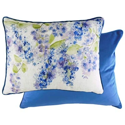 Image of Evans Lichfield Blossoms Lilac Polyester Filled Cushion, Azure, 43 x 33cm
