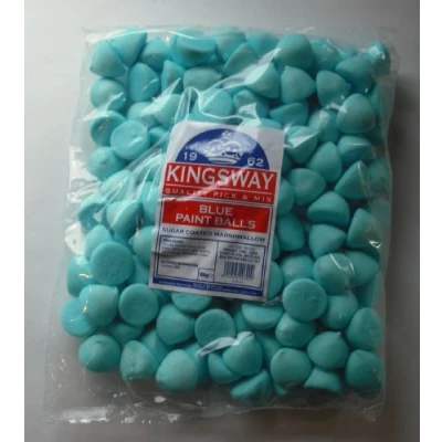 Image of Kingsway Blue Paint Balls Sugar Coated Marshmallow 1 x 150