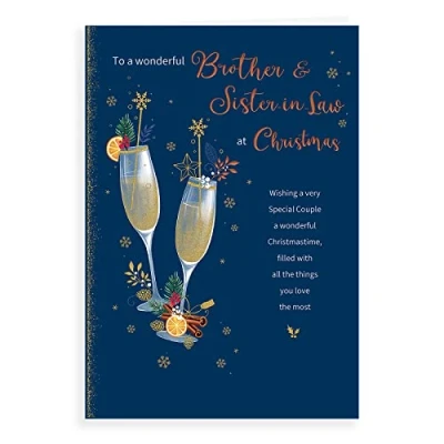 Image of Regal Publishing Classic Christmas Card Brother &amp; Sister In Law 9 x 6 inches, C85510