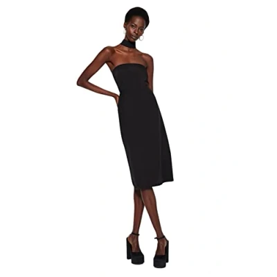 Image of Trendyol FeMan Midi Bodycon Fitted Woven Dress,Black,38