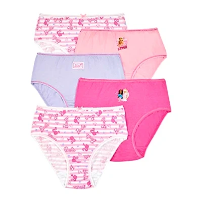 Image of Barbie Girls Knickers, Multipack Briefs for Girls, Ages 3 Months to 9 Years Old (5 6 Years)