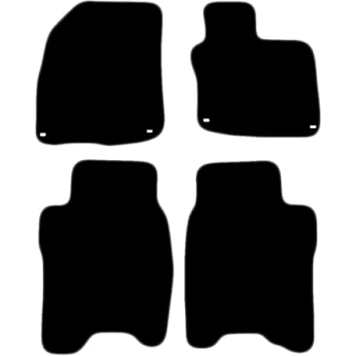 Image of Carsio Carpet Car Mats For Honda Civic 2008 to 2012 4 Piece Set Tailored Fit Floor Mat Complete Accessory Black Custom Fitted All Weather, Anti Slip Backing &amp; Grey Trim