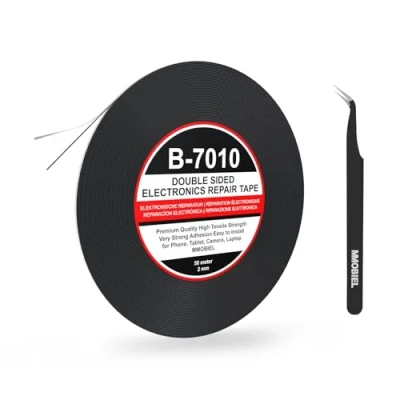 Image of MMOBIEL 2 mm Double Sided Layer Strong Adhesive Tape 50 m long Roll (Black) for Smartphone Tablet repair