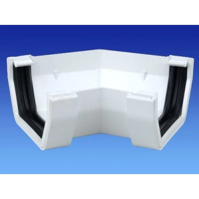 Image of Wavin OSMA Squareline 100mm White Guttering Range (135 Degree Angle)