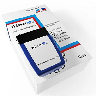 Image of VLINKER BM+ Bluetooth OBD2 Code Reader for BMW/Mini, BimmerCode OBDII Adapter Diagnostic Tool Works with iPhone/iOS &amp; Android Unlock Car Hidden Features