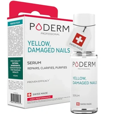 Image of PODERM Yellow &amp; Damaged Nails Improves the appearance of nail Clarifies, Smooths Nourishes 100% Natural Ingredients Professional hand/foot care Easy Fast Swiss Made
