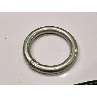 Image of 10MM x 50MM Stainless Steel Round Ring Marine O Webbing Rigging Mooring